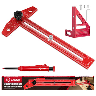 SAKER® Woodworking Scriber Marking Line Ruler