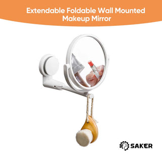 SAKER® Suction Cup Foldable Makeup Mirror