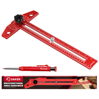 SAKER® Woodworking Scriber Marking Line Ruler