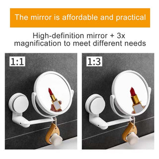 SAKER® Suction Cup Foldable Makeup Mirror