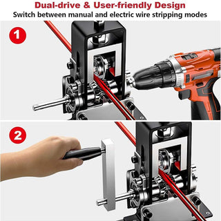 Saker Drill Powered Hand Crank Wire Stripper Tool