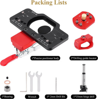 SAKER Aluminum Alloy Hinge Boring Drill Guide Jig