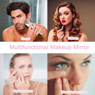 SAKER® Suction Cup Foldable Makeup Mirror