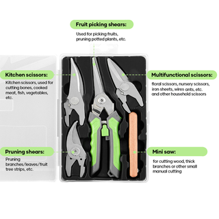 Saker Interchangeable head garden shears set