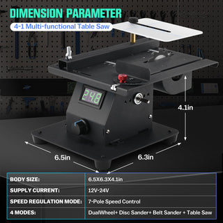 Saker 4-in-1 Table Saw and Polishing Machine