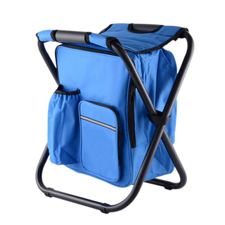 SAKER® Folding Camping Stool Backpack Insulated Cooler Bag