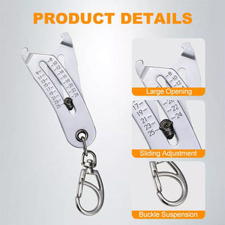 SAKER Bolt Size Checker Keychain